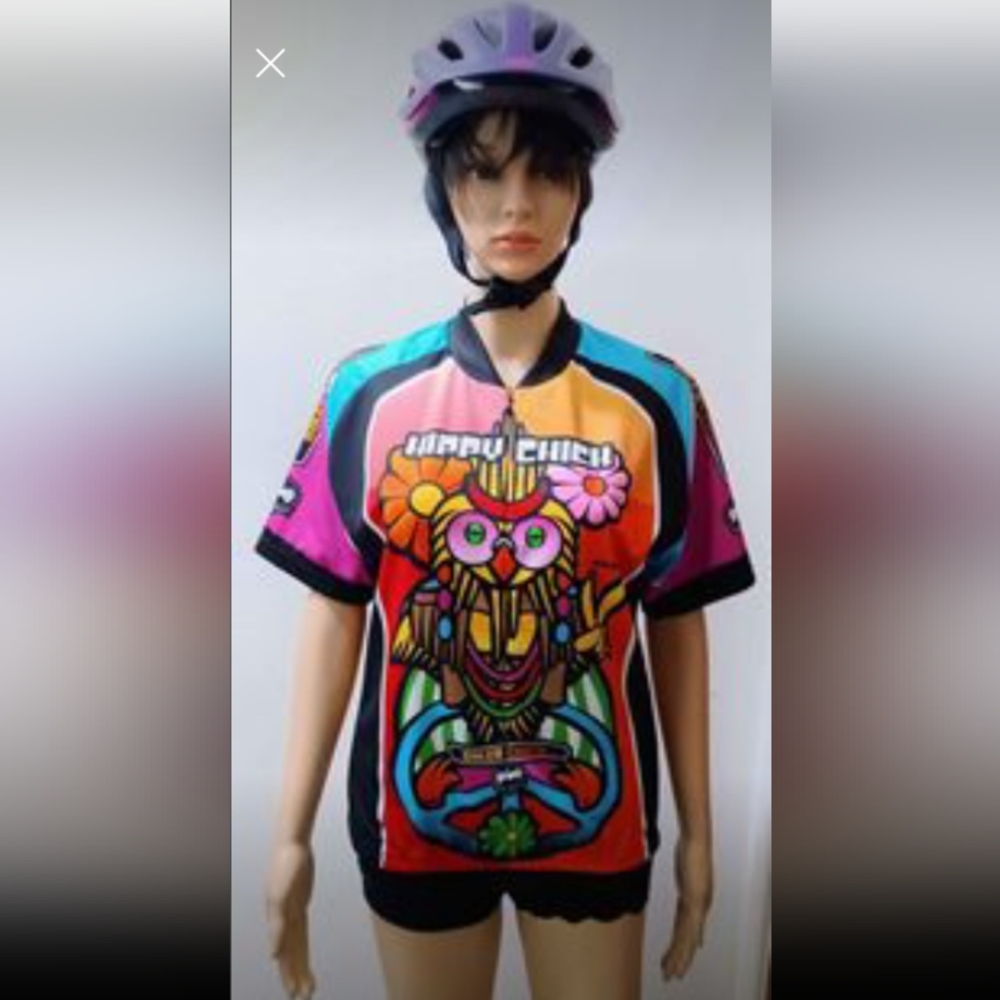 World jersey XL multicolor biker jersey
